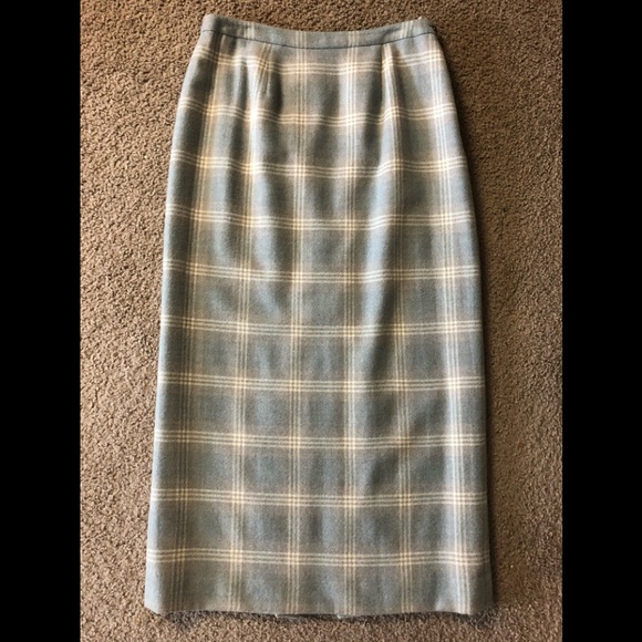 Jones New York 100%Pure Wool Skirt size 12  Pencil Plaid Maxi Workwear casual - Picture 9 of 10